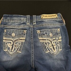 Rock Revival Indigo Denim with Embroidered Accents